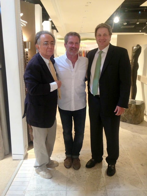 Designer Stan Topol (left), Jerry Pair President Dan Cahoon (right) and that other guy